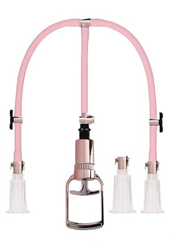 Clitoral &amp; Nipple Pump Set Medium - Rose Gold