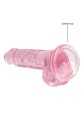 7"" / 18 cm Realistic Dildo With Balls - Pink