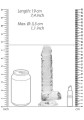 7"" / 18 cm Realistic Dildo With Balls - Transparent