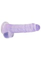 8"" / 20 cm Realistic Dildo With Balls - Purple