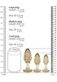 Acrylic Goldchip Butt Plug Set - Gold