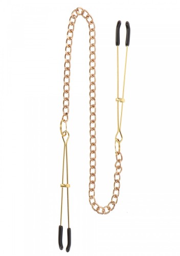 Tweezers With Chain Gold