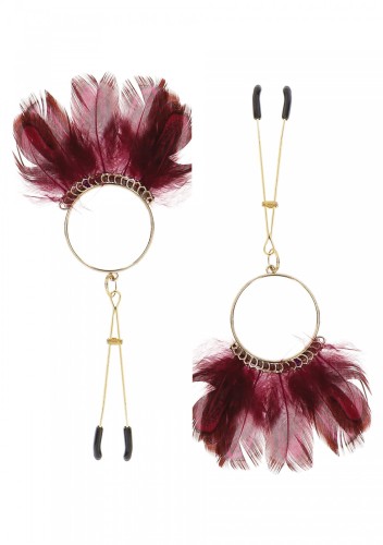Tweezers With Feathers Gold