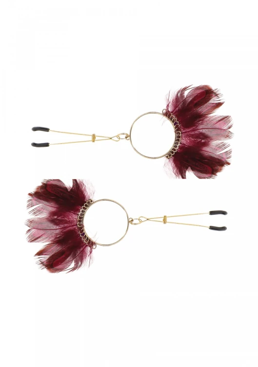 Tweezers With Feathers Gold