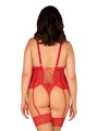 Bielizna-Blossmina gorset i stringi  4XL/5XL