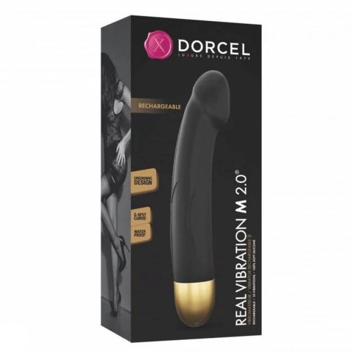 REAL VIBRATION M  BLACK &amp; GOLD  2.0 - RECHARGEABLE