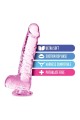 NATURALLY YOURS  6" CRYSTALLINE DILDO  ROSE