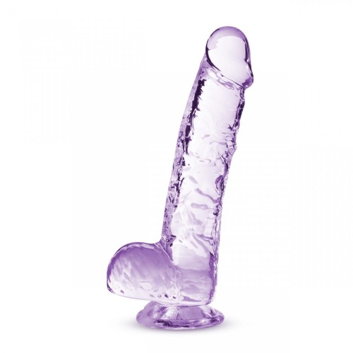 NATURALLY YOURS  6" CRYSTALLINE DILDO  AMETHYST