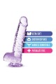 NATURALLY YOURS  6" CRYSTALLINE DILDO  AMETHYST
