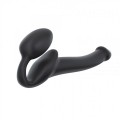 SEMI-REALISTIC BENDABLE STRAP-ON BLACK - S
