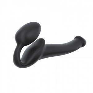 SEMI-REALISTIC BENDABLE STRAP-ON BLACK - S