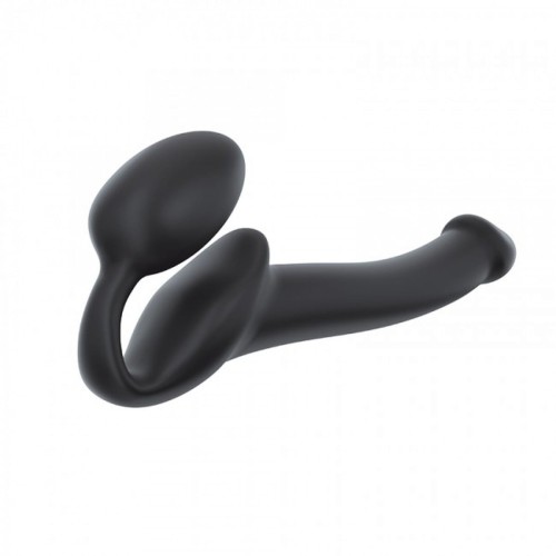 SEMI-REALISTIC BENDABLE STRAP-ON BLACK - S