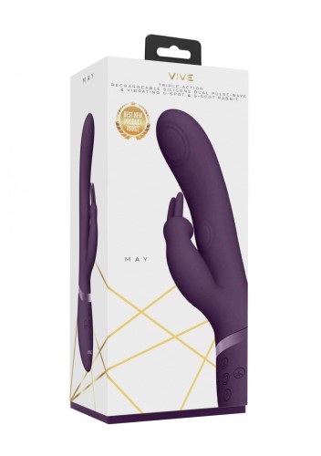 May - Pulse-Wave &amp; C-spot &amp; G-Spot Rabbit - Purple