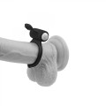 Power Clit Silicone Cockring Black