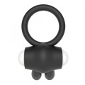 Power Clit Silicone Cockring Black