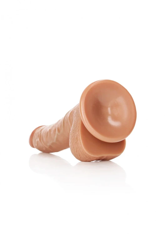Curved Realistic Dildo  Balls  Suction Cup - 7""""/ 18 cm