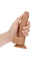 Curved Realistic Dildo  Balls  Suction Cup - 7""""/ 18 cm