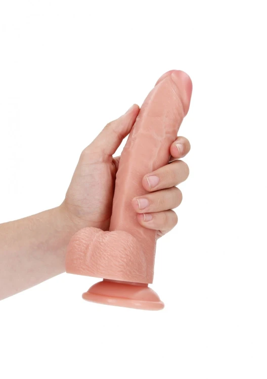 Curved Realistic Dildo  Balls  Suction Cup - 8""""/ 20,5 cm