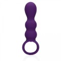 Teardrop Shaped Anal Vibrator - Clear Purple