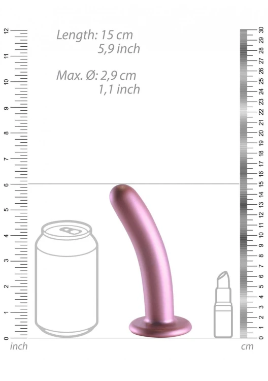 Smooth Silicone G-Spot Dildo - 6'' / 14,5 cm