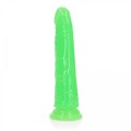 Slim Realistic Dildo with Suction Cup - Glow in the Dark - 6'' / 15,5 cm