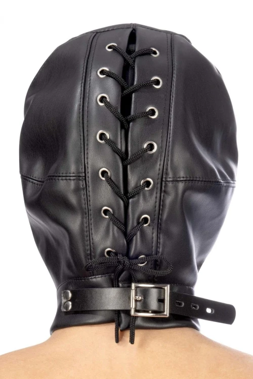 PU FETISH MOUTH HOOD
