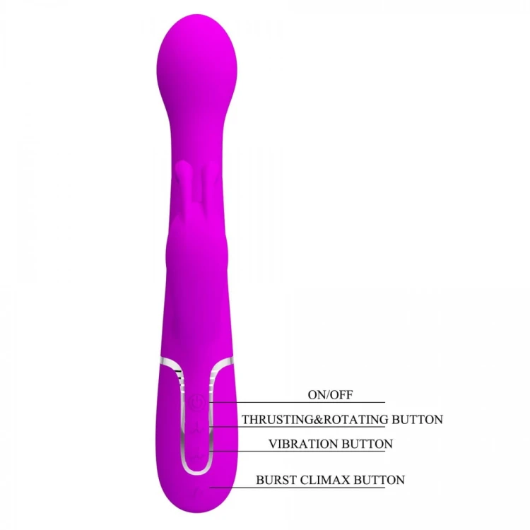 PRETTY LOVE - Dejon Twinkled Tenderness Purple, 7 vibration functions 4 thrusting settings 4 rotation functions
