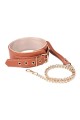 BLAZE ELITE COLLAR AND CHAIN COGNAC VEGAN LEATHER