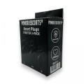 Power Escorts - Heart Plug Anal Starter 3-Pack - S, M &amp; L - Black - quality Silicone - Colour box