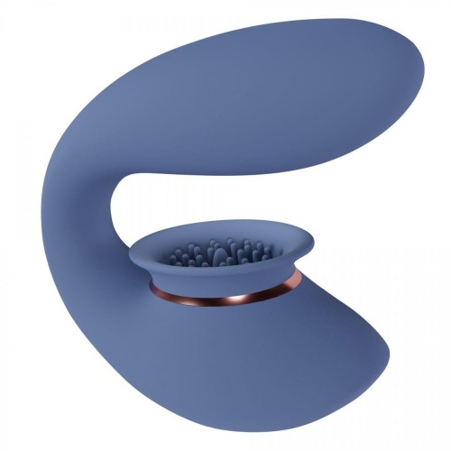 Twitch 3 - Rechargeable Vibrator &amp; Suction - Silicone - 10 Speed - Blue/Grey