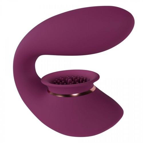 Twitch 3 - Rechargeable Vibrator &amp; Suction - Silicone - 10 Speed - Burgundy