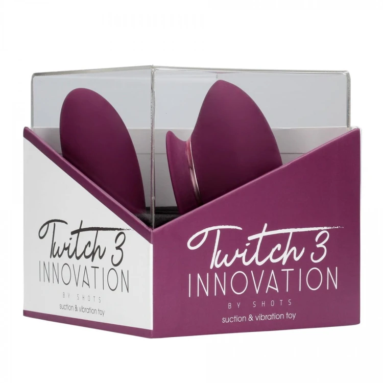 Twitch 3 - Rechargeable Vibrator &amp; Suction - Silicone - 10 Speed - Burgundy