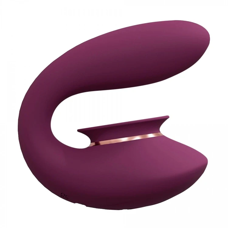 Twitch 3 - Rechargeable Vibrator &amp; Suction - Silicone - 10 Speed - Burgundy