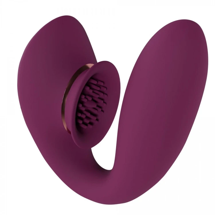 Twitch 3 - Rechargeable Vibrator &amp; Suction - Silicone - 10 Speed - Burgundy