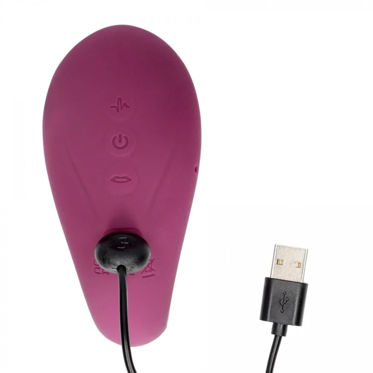 Twitch 3 - Rechargeable Vibrator &amp; Suction - Silicone - 10 Speed - Burgundy