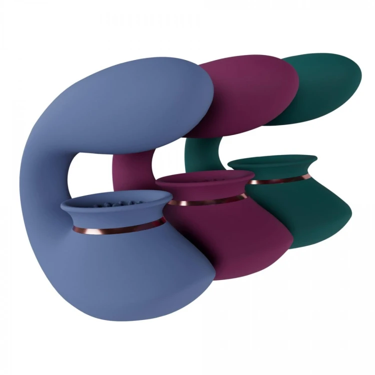 Twitch 3 - Rechargeable Vibrator &amp; Suction - Silicone - 10 Speed - Burgundy