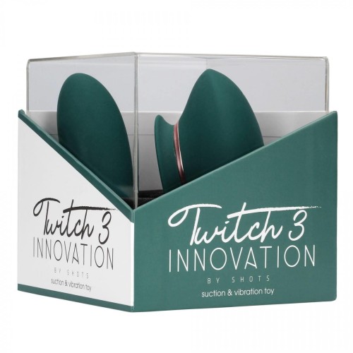 Twitch 3 - Rechargeable Vibrator &amp; Suction - Silicone - 10 Speed - Forest Green