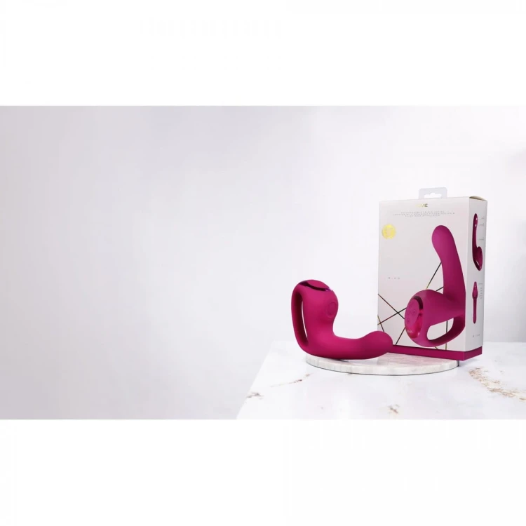 Riko - Rechargeable Triple Action Thumper with Advanced Finger Motion &amp; Pulse Wave Stimulator - Pink