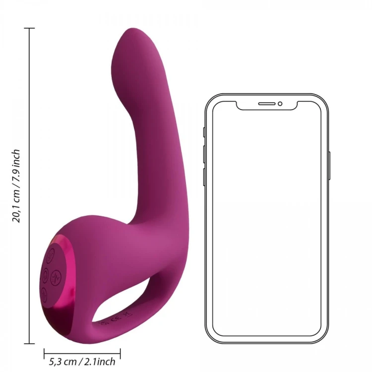 Riko - Rechargeable Triple Action Thumper with Advanced Finger Motion &amp; Pulse Wave Stimulator - Pink