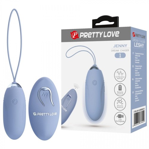 PRETTY LOVE - JENNY Dream chaser 1, Blue, Wireless remote control 12 vibration functions