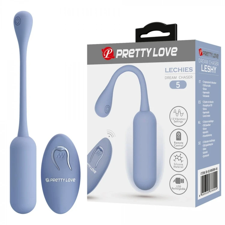 PRETTY LOVE - LECHIES  Dream chaser 5, Blue, Wireless remote control 12 vibration functions Memory function