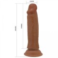 PRETTY LOVE - QUENTIN 7.2"(184mm)  Sliding Skin Series TPR, Suction base Bendable