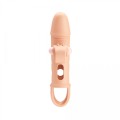 ROMANCE - Penis sleeve,  TPE material,vibration, battery LR41*3, Flesh