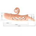 ROMANCE - Penis sleeve,  TPE material,vibration, battery LR41*3, Flesh