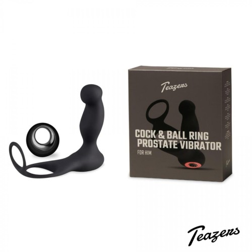 Teazers Cock &amp; Ball Ring Prostate Vibrator with Remote Control