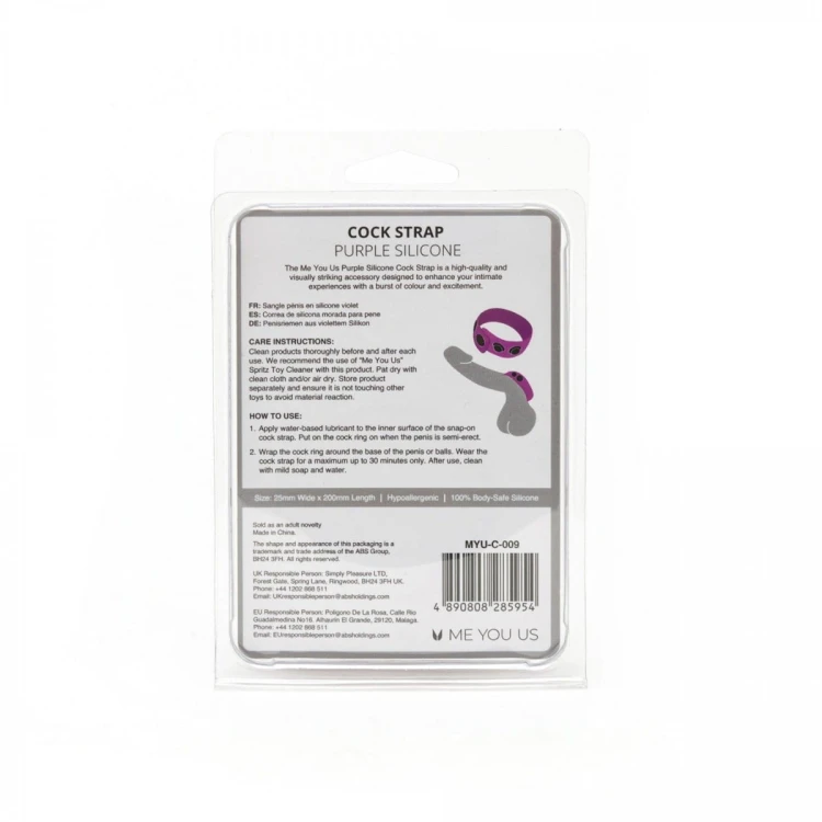 Me You Us Purple Silicone Cock Strap