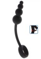 Anal Snake Plug &amp; Penis Ring Black