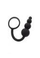 Anal Snake Plug &amp; Penis Ring Black
