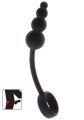 Anal Snake Plug &amp; Penis Ring Black