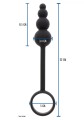 Anal Snake Plug &amp; Penis Ring Black